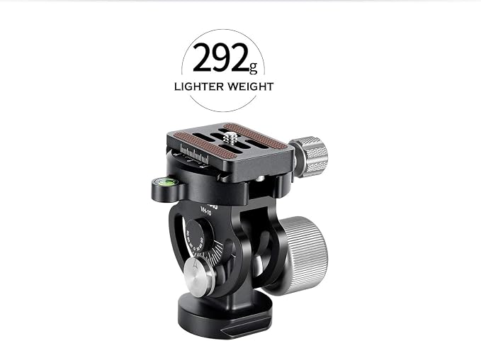 Leofoto MP-366C+VH-10S Monopod and Tilt Head Set, Carbon Fiber, VH-10S Monopod