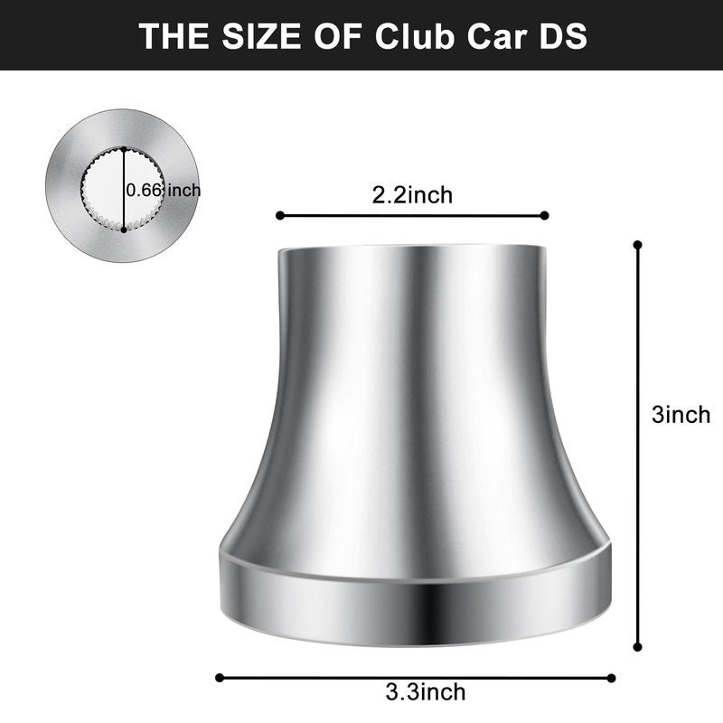 Shu-Ran Golf Cart Steering Wheel Adapter, Golf Cart Steering Wheel Adapter Hub Only for Club Car DS Golf Cart, Silver