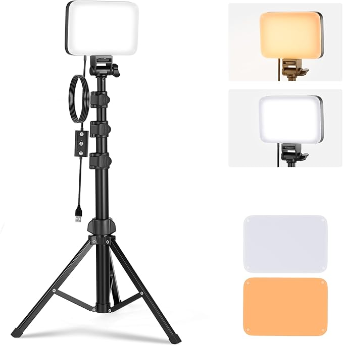 NEEWER Basics LED Video Light Panel Lighting Kit, Bi Color Dimmable Portable