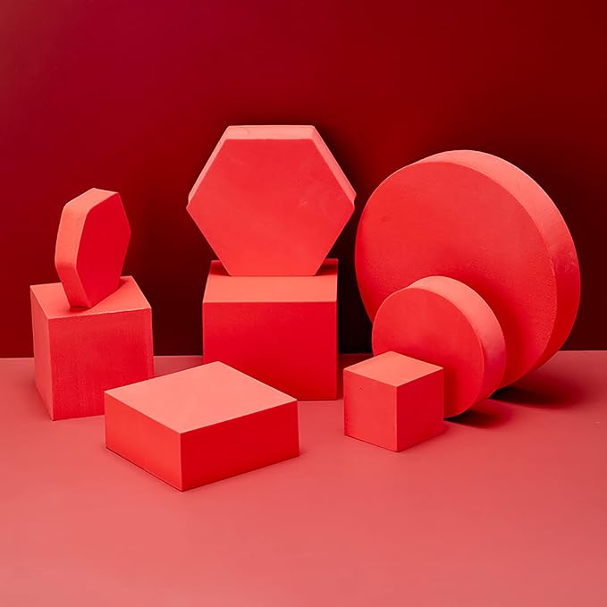 8PCS Geometric Cube Photo Props Set, Hard Foam Photography Background Props
