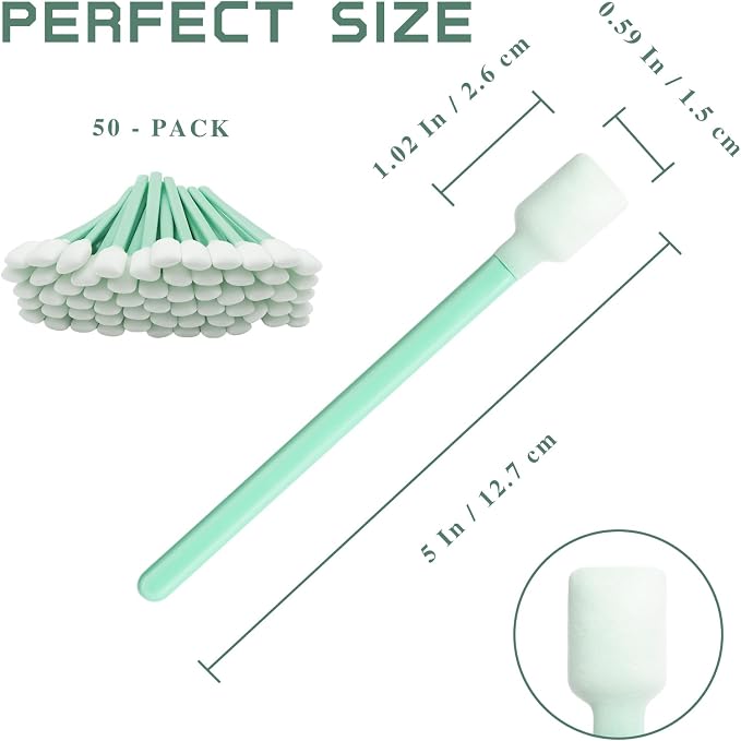 50PCS Foam Cleaning Swabs – Anti-Static Lint-Free Applicators