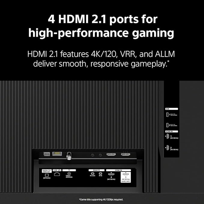 Sony 85 Inch BRAVIA 3 II LED 4K HDR Smart Google TV with Gemini K-85XR30M2 | XR Processor with AI Technology, Dolby Vision/Atmos, 120Hz Refresh Rate, 4K movie credits included, 4xHDMI 2.1, PS5 Features