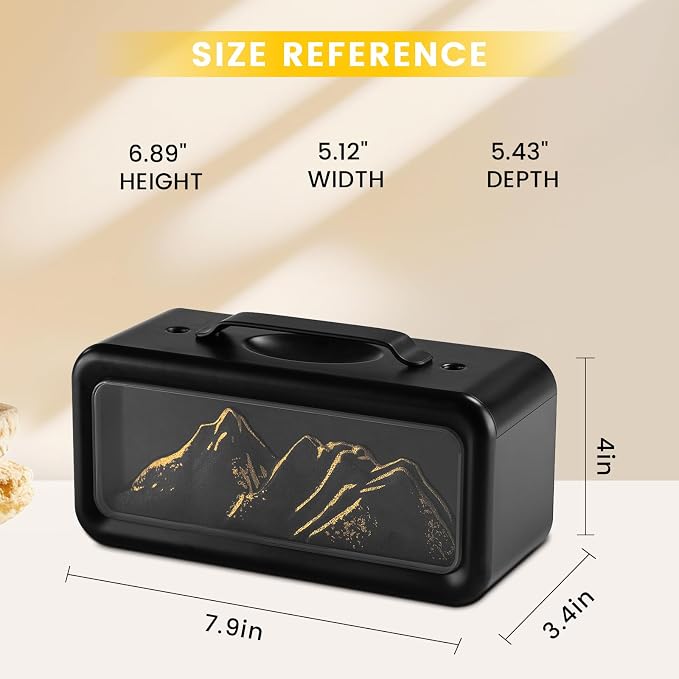 HEEYCEM Small Humidifiers for Bedroom, 600ml Cool Mist Top Fill Humidifier for Baby Nursery, Ultra Quiet 23dB, Air Humidifier with Night Light,for Plants,Home, Office (Black)