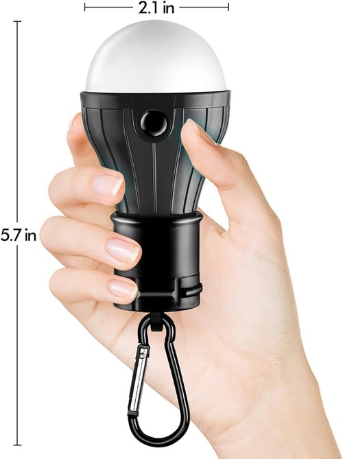 FLY2SKY Portable LED Tent Lamp - Emergency Hurricane Bulb Lantern for Camping & Hiking | 4-Pack, Multicolor