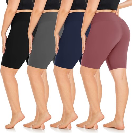 MOREFEEL Plus Size Biker Shorts for Women | High Waisted, Non-See Through, Super Soft - XL-4XL