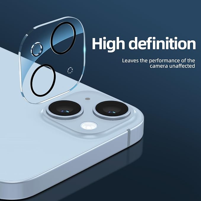 NEW'C 3x for iPhone 14 Plus Screen Protector+ 3x Camera Lens Protector