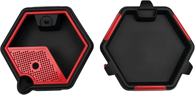 Performance Tool W4074 2 in 1 Drain Pan and Tool Caddy - Conveniently Collects Oil and Organizes Tools for Automotive Repairs