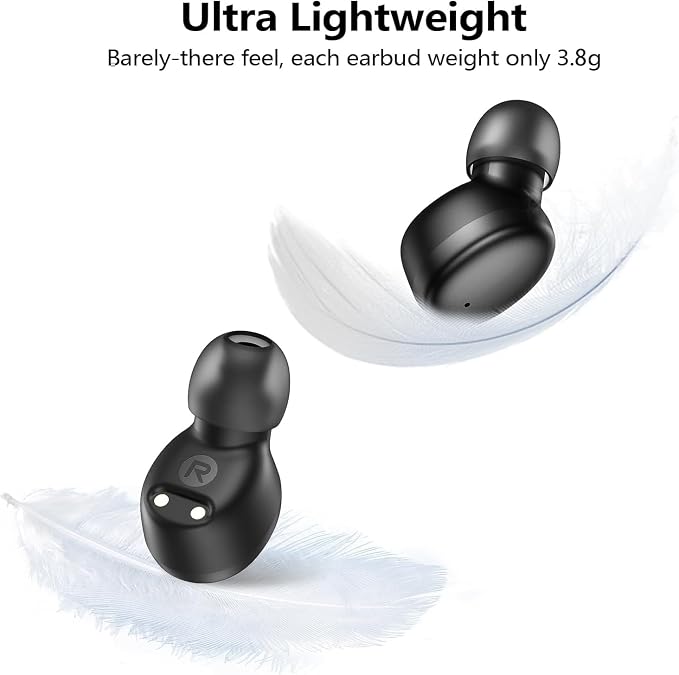kurdene Wireless Earbuds Bluetooth 5.3 Light Weight in Ear Headphones | Premium Sound Bass Ear buds with Charging Case,Smart Touch Control,Built in Mics Headset,Clear Calls for Sports Workout