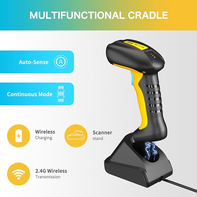 NETUM Upgraded QR Industrial Bluetooth Barcode Scanner