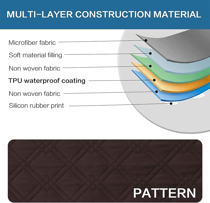 Waterproof Dog Bed Covers for Couch Protection, Water-Resistant Soft Dog Pet Blanket Anti-Slip Dog Blanket for Bed, for Furniture Bed Couch Sofa (Brown,86x82inch)