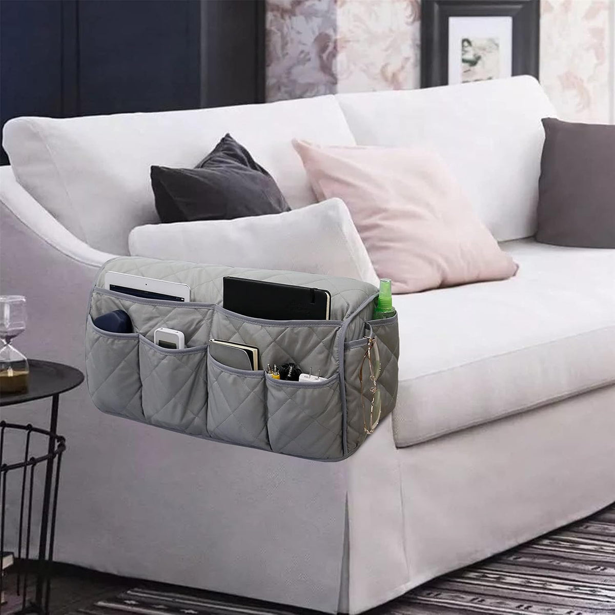 Armchair Caddy for Recliner - Sofa Armrest Organizer with 14 Pockets