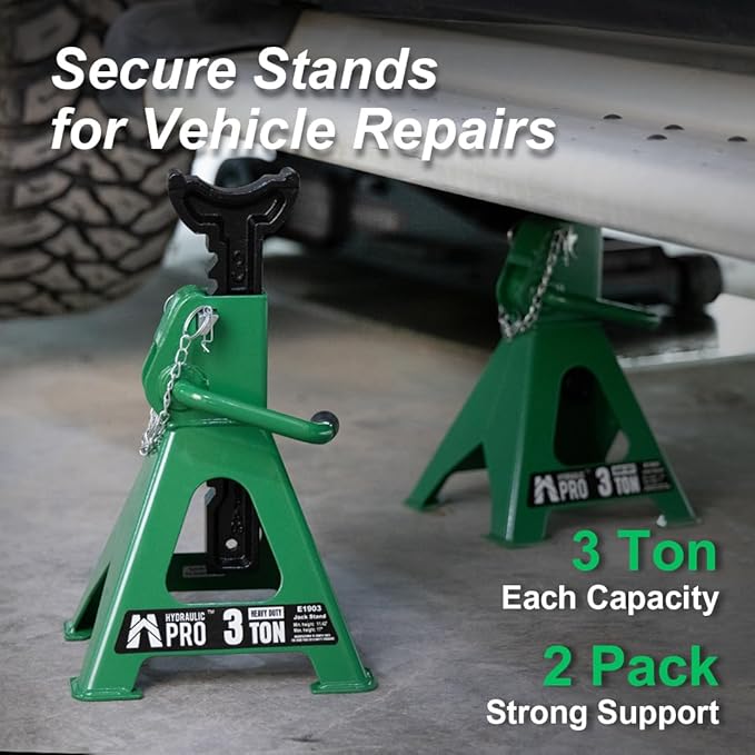 Jack Stands 3 ton, Car Jack Stand with Double Security Locking Pins 6000 lbs Capacity, 2 Pack