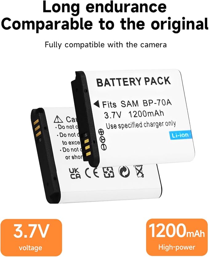 CITYORK 2 Pack BP 70A Replacent Battery