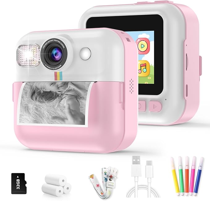 BOFIDAR Instant Print Camera for Kids, Christmas Birthday Gifts for Girls Age