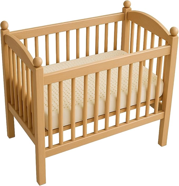 ORGANIC TEXTILES Organic Baby Mattress Topper with Rayon Derived Bamboo Removable Cover - GOLS/GOTS Certified - Breathable - 3" MiniCrib (38"x24")