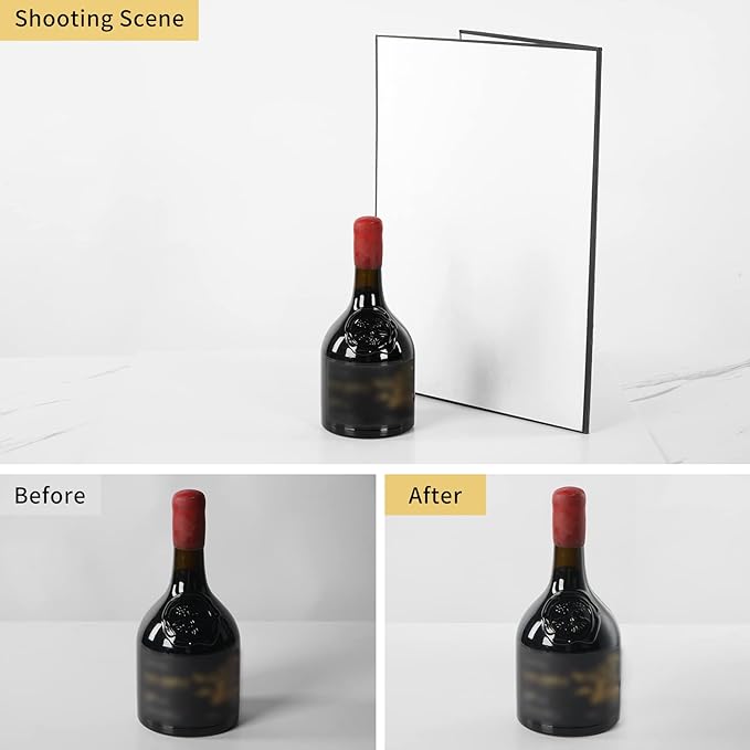 Meking 3 in 1 Photography Reflector Cardboard, Product and Food Photo Shooting