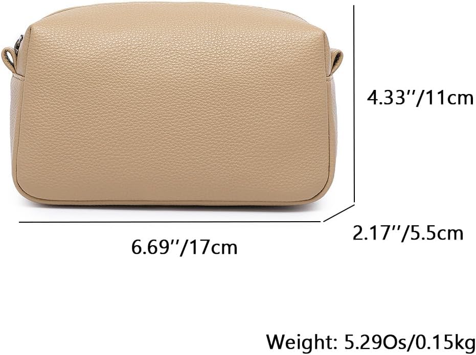 Travel Makeup Bag, Ring Clasp Wristlet Organizer (Sandy)