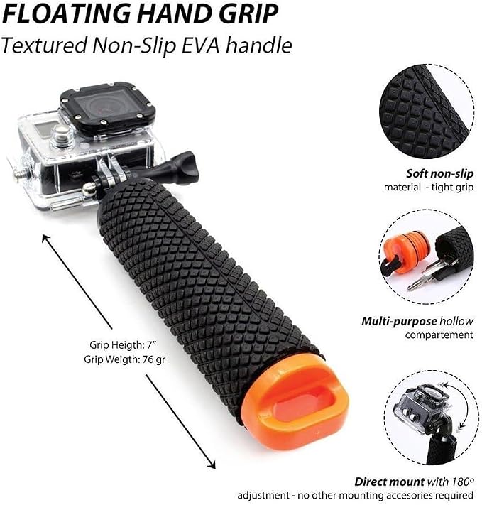 Handler Floating Hand Grip, Underwater Hand Stick Monopod Pole Compatible