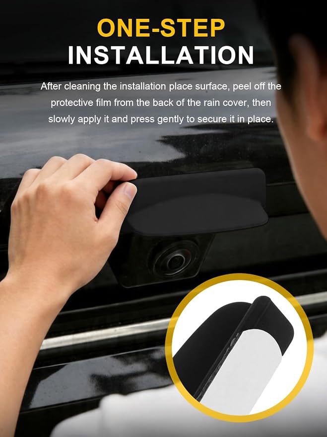 Car Camera Lens Protector 4-Pack + Backup Camera Rain Shield 2-Pack,