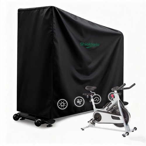 Exercise Bike Cover 600D Bicycle Cover Waterproof & Dustproof,Upright Exercise Bike Cover with Air Vent,All Weather Large Cover for Peloton Bike,Suitable for Peloton Bike+ and Schwinn