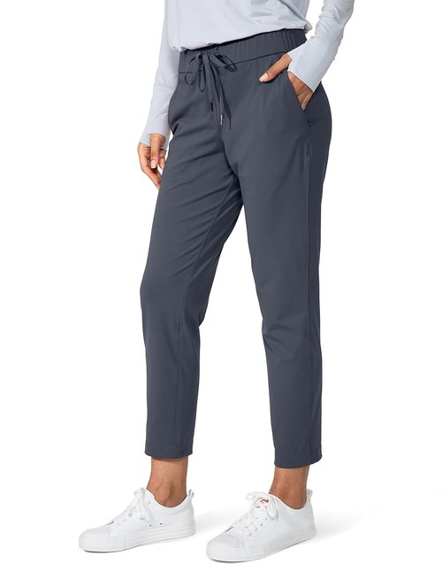 G Gradual Women's 7/8 Stretch Ankle Pants - Deep Pockets for Golf, Lounge & Travel