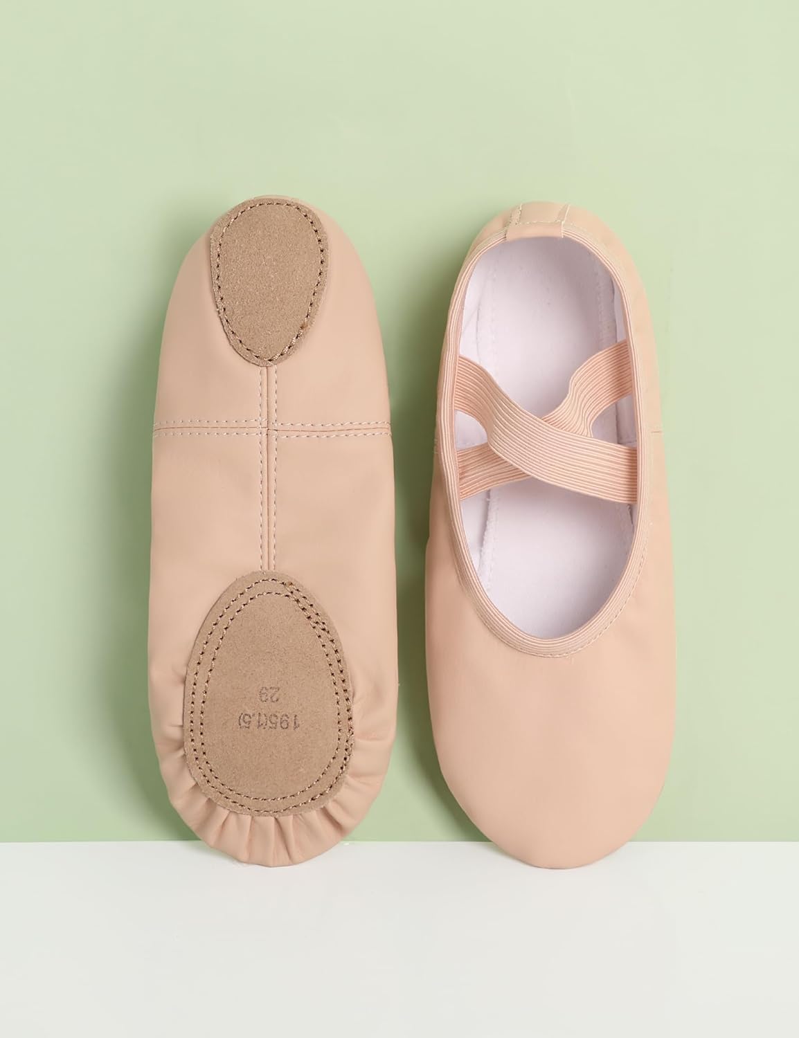 Phoeswan Ballet Shoes - PU Leather Dance Slippers for Girls | Toddler to Big Kid Sizes