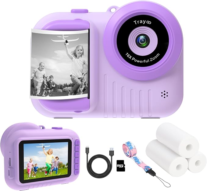 Kids Camera Instant Print, 3.5 Inch Screen Kids Digital Camera Instant