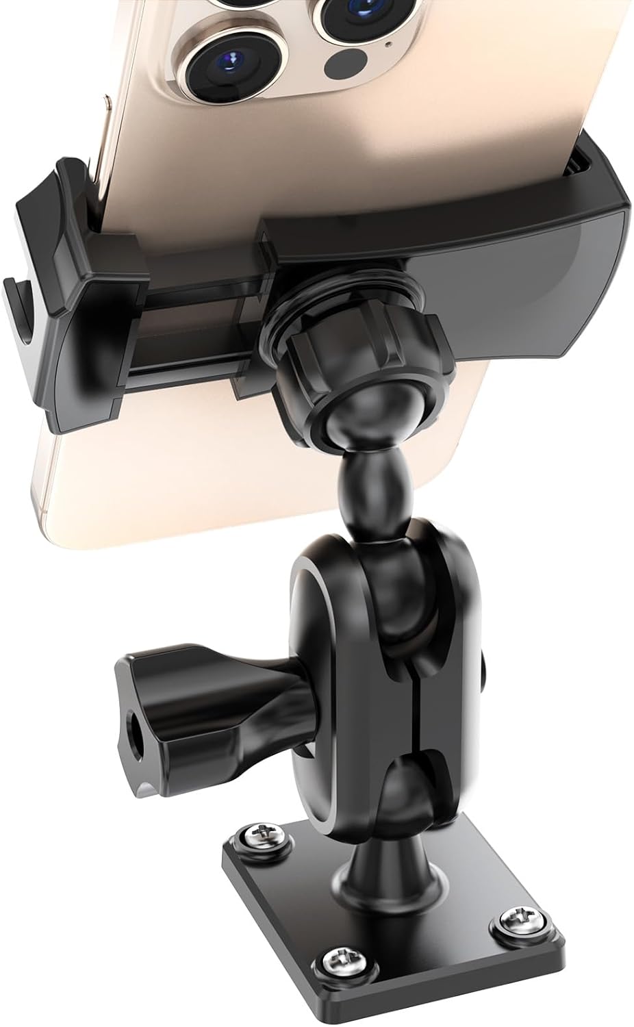 MAGJIEYX Car Phone Holder for Truck/Wall/Boat, Drill-Base Mount for Van/Dashboard Durable 360°Adjustable & Firm Grip Clamp Stand Compatible with 4.7"-6.9" iPhone/HTC/LG/Nexus/Samsung/Huawei