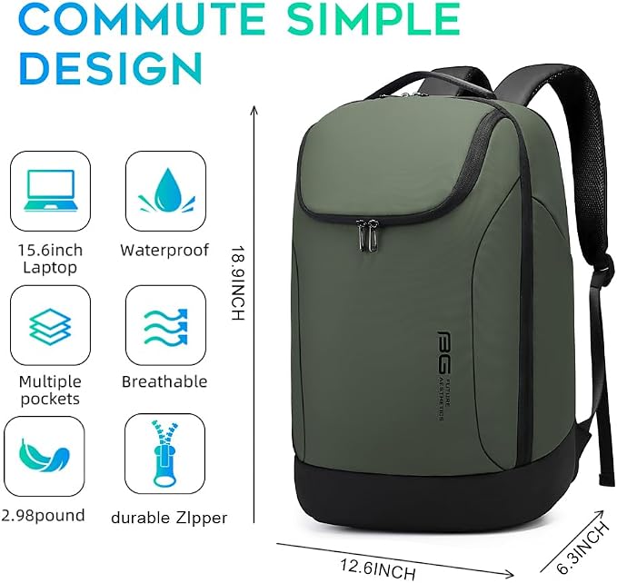 BANGE Business Commute Backpack Waterproof fit 15.6 Inch adopt in Commute