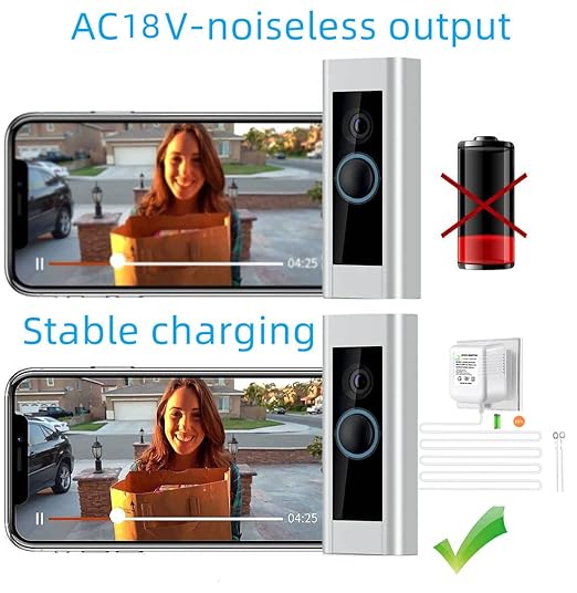 Video doorbell Special Power Transformer, 18V500MA Ring doorbell Power Adapter
