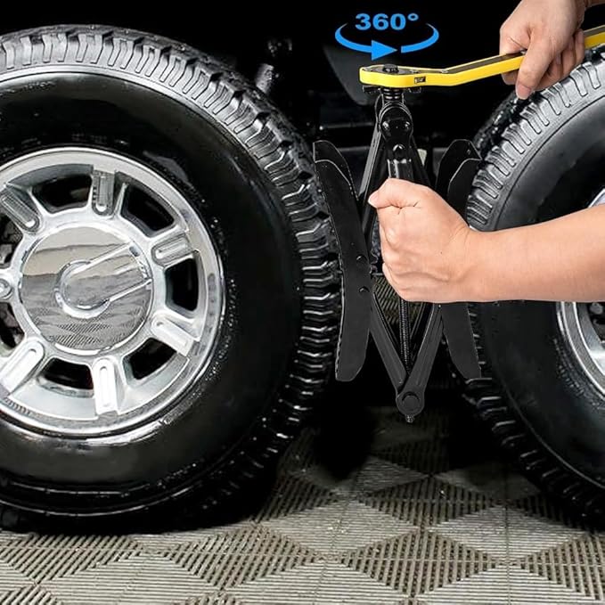 Gotuvs Wheel Chock X Shaped RV Chocks Stabilizer for Travel Trailer,Anti-Move Tire Wheel Chock with Accessories-Pair Accessories Wrench Adjustable 3.5"-10.5" （2 Pack） Black