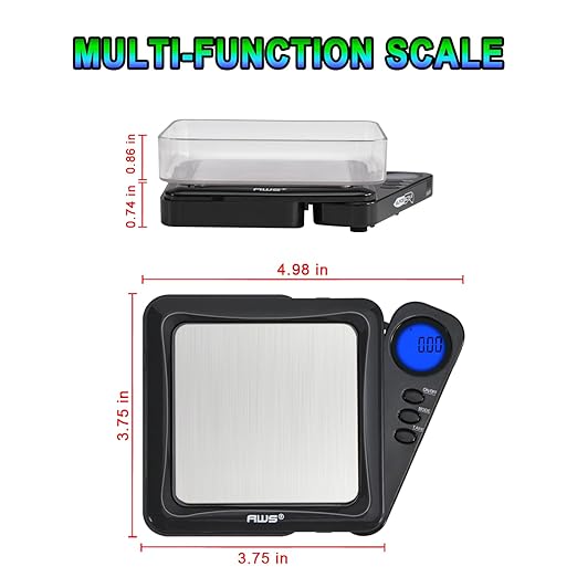 American Weigh Scales Blade Series 200g x 0.01g Digital Pocket Scale 0.01g Accuracy | Precision Mini Scale, Small Digital Gram Scale for Kitchen, Gold, Gems & Coin Scale, Smart Digital & Compact Scale