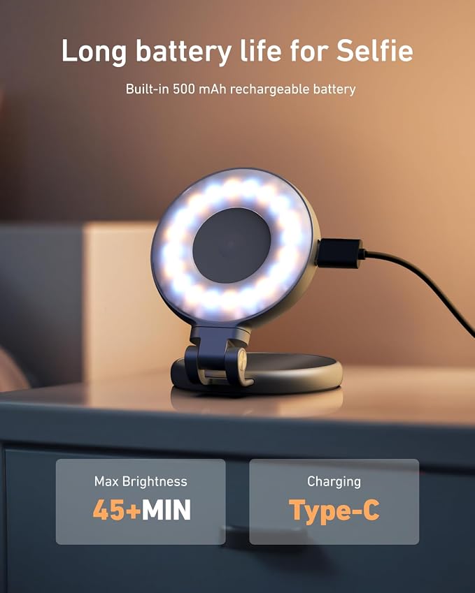 TELESIN C03 Magnetic Selfie Light, Phone Light Compatible