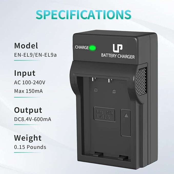 LP EN-EL9 Battery Charger, EN EL9a Charger Compatible