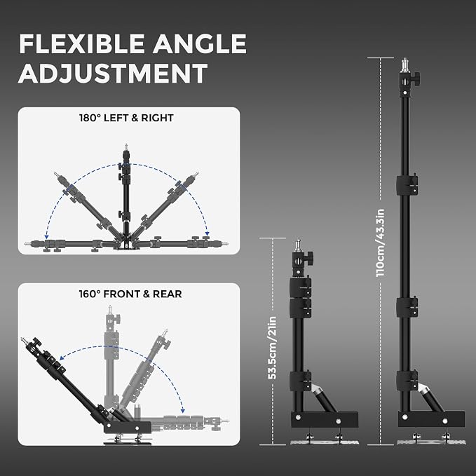 18 Inch Ring Light with Wall Mount Stand, Bi-Color LCD Display 55W 3000-5800K