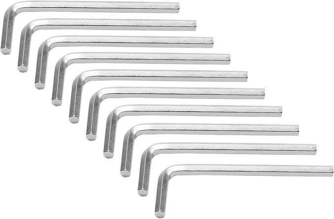 Piutouyar 4mm Hex Key Allen L Shaped Wrench, Small Hexagon Head Replacement for Bike & Furniture Repair (10Pcs)