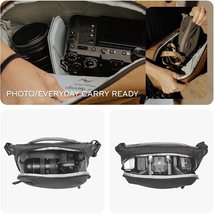 Peak Design Everyday Sling 6L, Padded Adjustable Shoulder Strap
