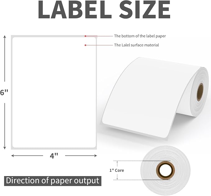 9527 Product 4x6 Blank Direct Thermal Shipping Labels