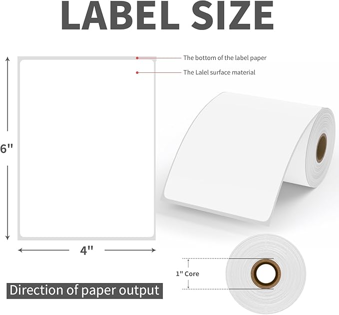 9527 Product 4x6 Blank Direct Thermal Shipping Labels