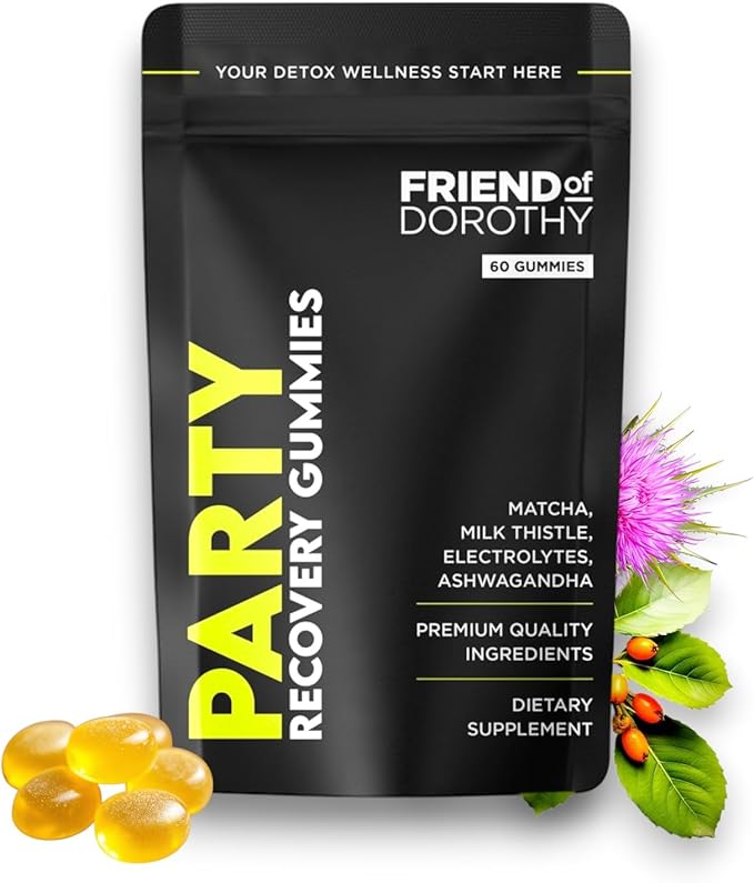 Bottom Prep & Recovery Bundle – Fiber Supplement for Digestive Health & Party Recovery Gummies – Detox, Hydration & Energy Support – 90 Vegan Capsules & 60 Gummies