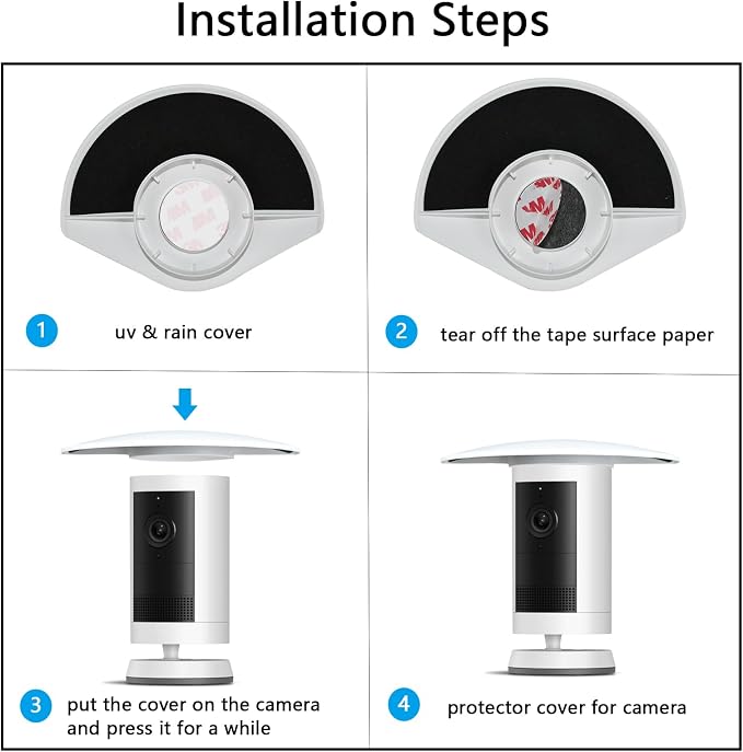 UV Rain Cover Compatible with Ring Outdoor Cam Plus, Weatherproof Camera