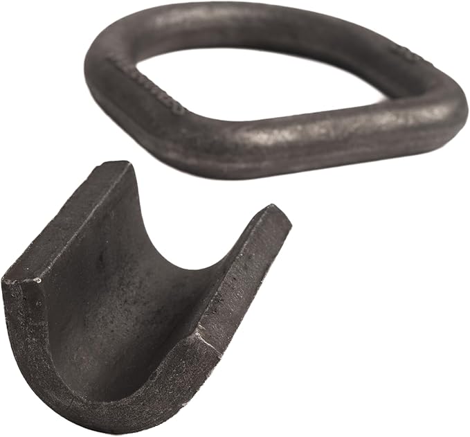 10 Pack Hi Gear 5/8 inch 18000 Lbs Load Capacity Weld-on Flip D-Ring Anchor Flatbed Truck Trailer Ratchet Strap Cargo Tie Down (10)