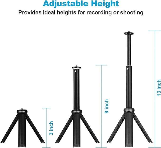 NexiGo Lightweight Mini Tripod for Camera/Phone/Webcam, Extendable Stand