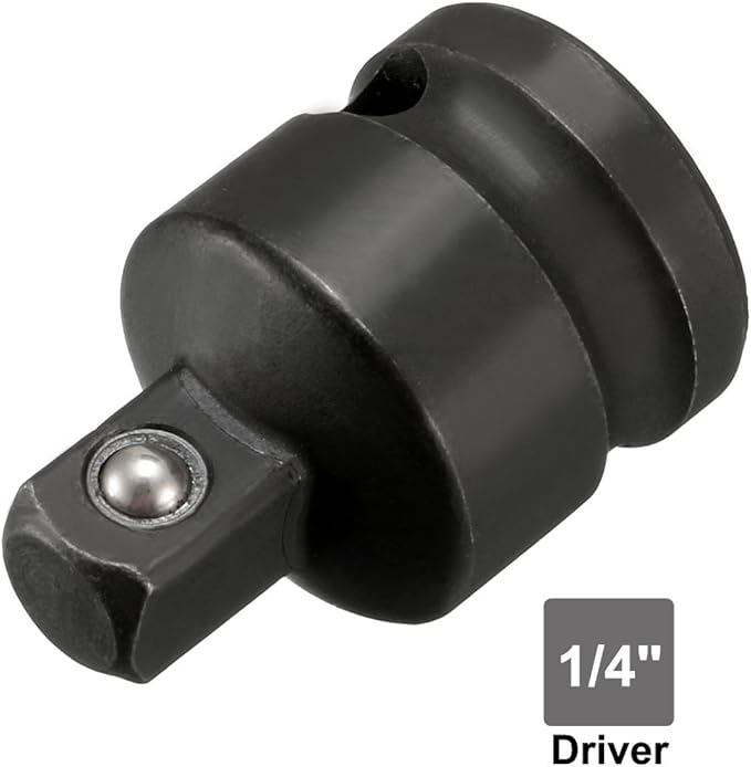 uxcell 3/8" Drive (Female) x 1/4" (Male) Impact Socket Reducer for Use with Air Impact Wrenches, Breaker Bars, Ratchets, CR-MO Steel