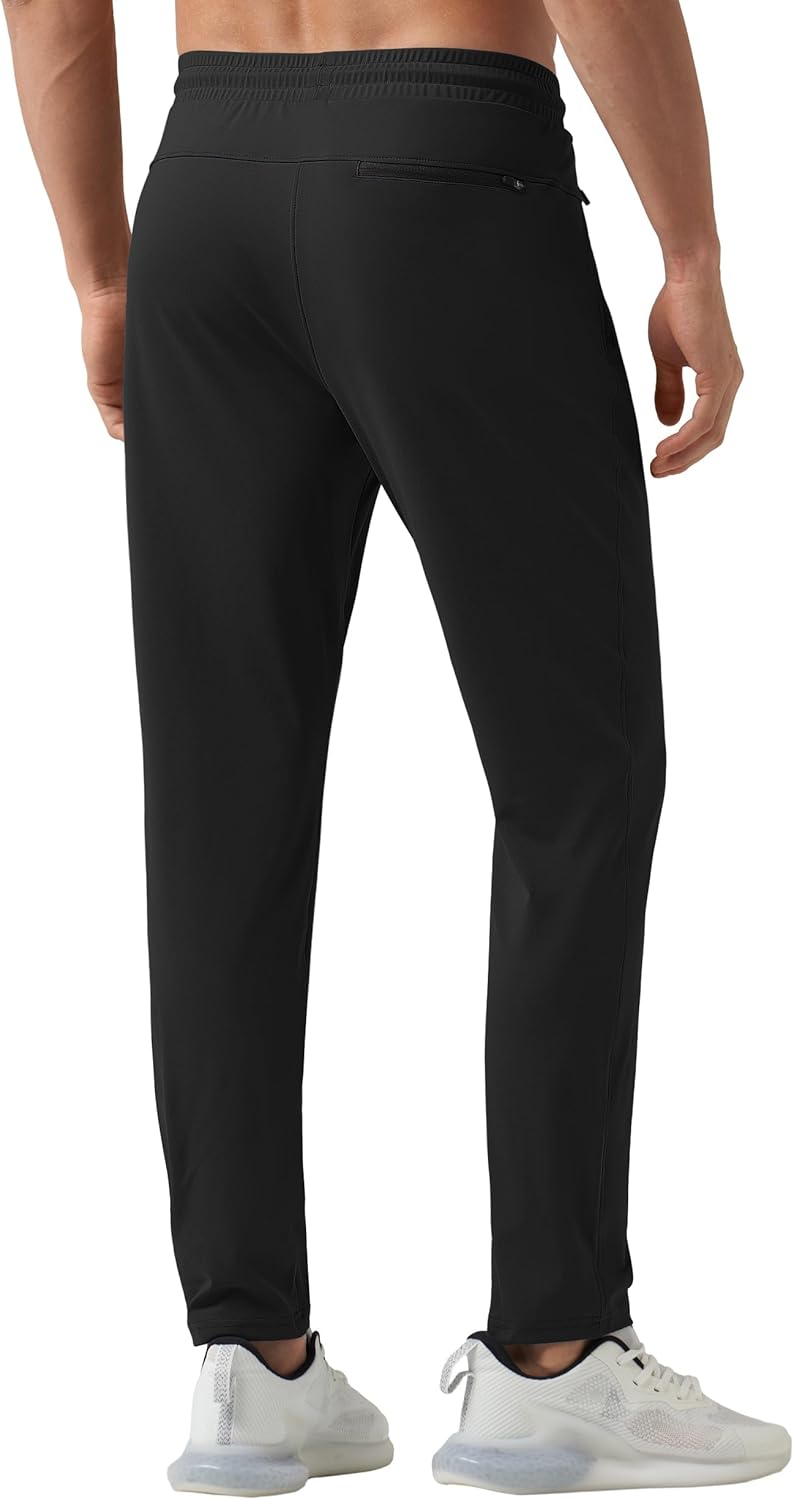 Willit Men's Athletic Jogging Sweatpants - Comfortable Workout Pants with Zipper Pockets | Gray