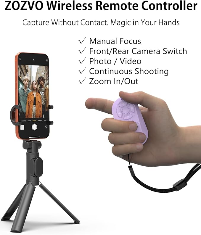 Wireless Remote Controller for iOS/Android Bluetooth Remote Control for TikTok