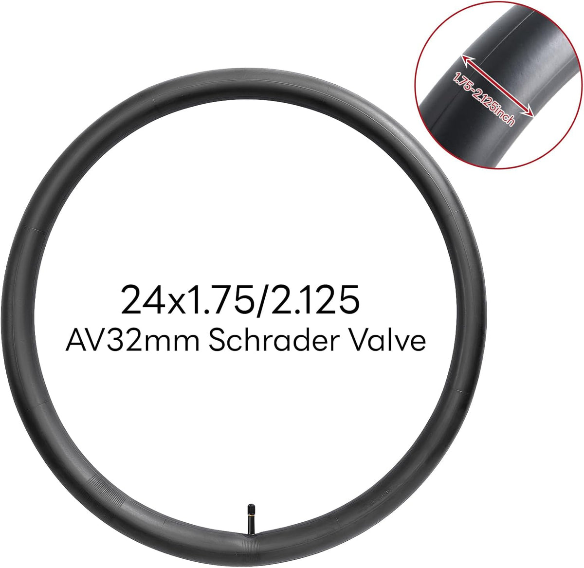 Reliable 24" Bike Tubes by [Brand Name] - Replacement Inner Tubes for City/Road/Mountain Cycling | 2 Pack, AV32mm Schrader Valve