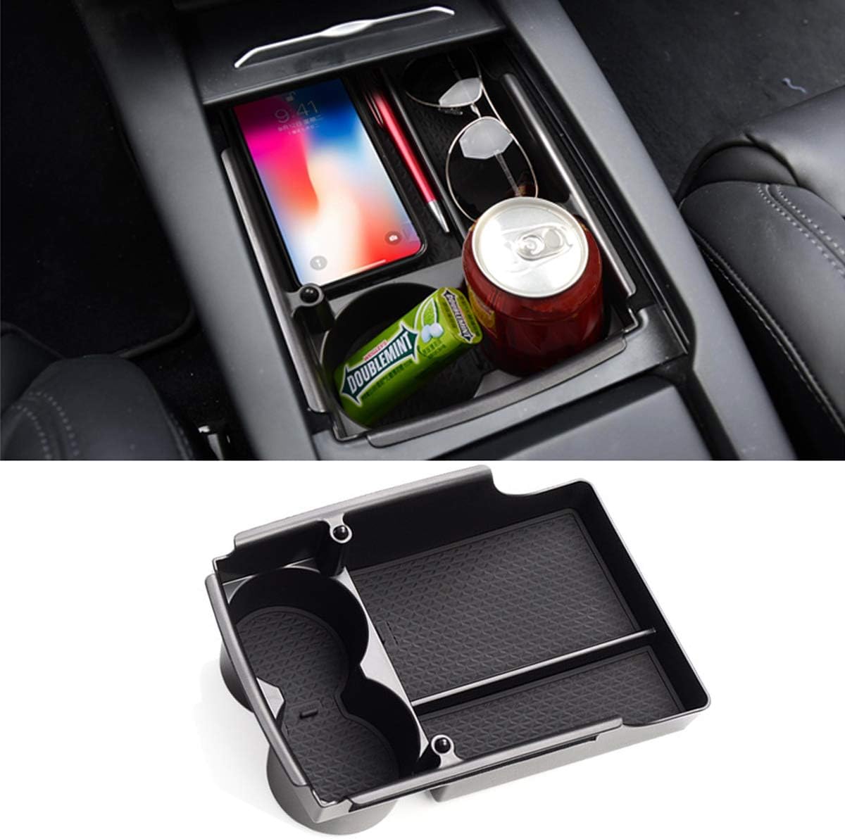 Jaronx Compatible with Tesla Model X/S Center Console Organizer 2016-2021