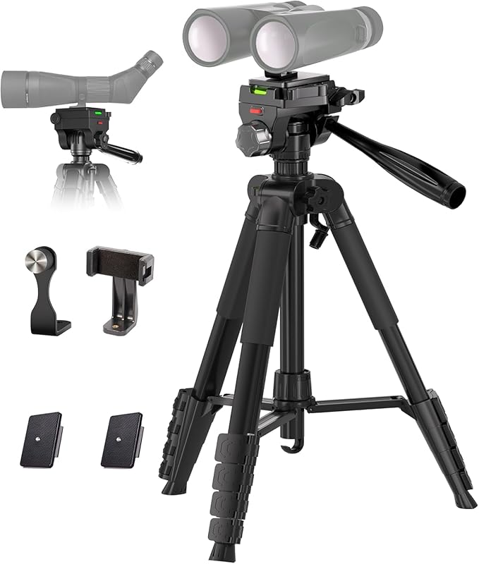 Binocular Tripod, 72” Spotting Scope Tripod Stand