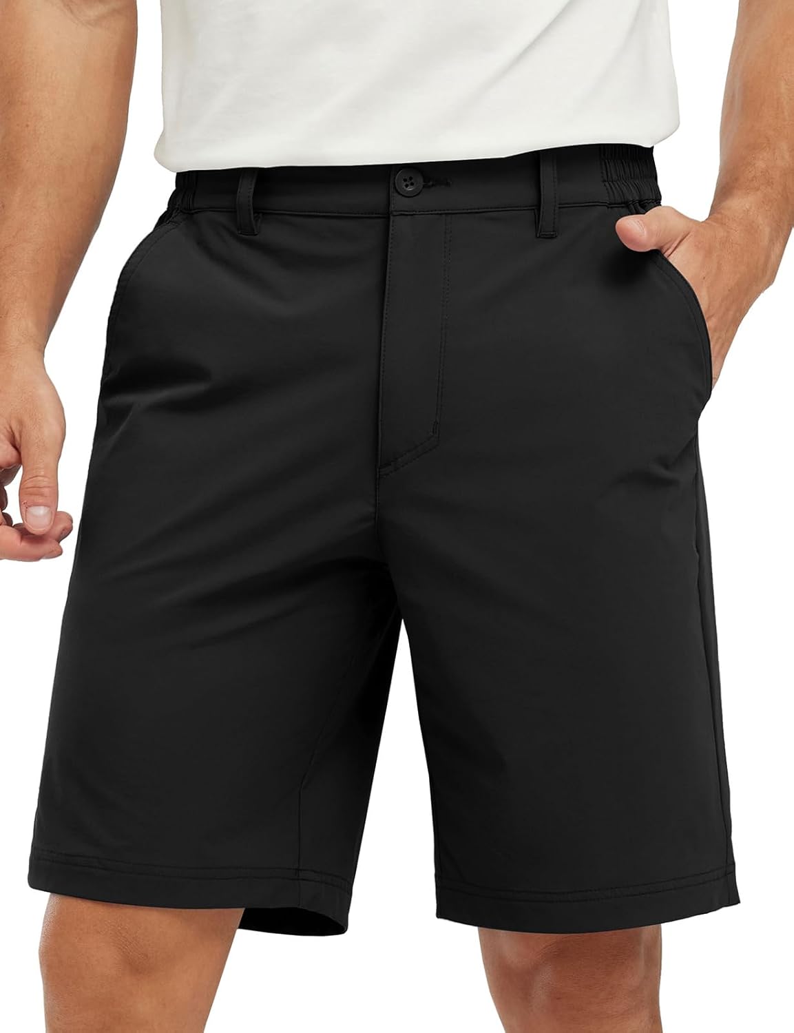 TBMPOY Men's Casual Golf Shorts - Lightweight, Quick-Dry Fabric, 5 Pockets, Stretch Waist | Ideal for Travel
